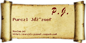Purczl József névjegykártya